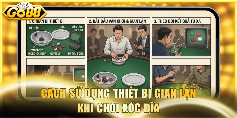 Cách sử dụng thiết bị gian lận khi chơi Xóc Đĩa