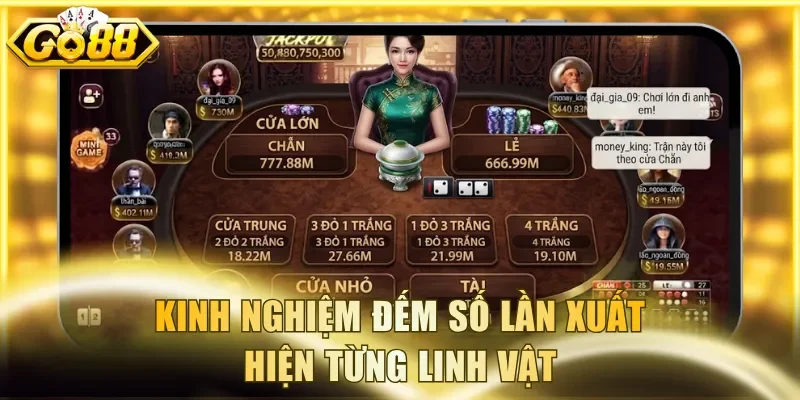 Kinh nghiệm đếm số lần xuất hiện từng linh vật