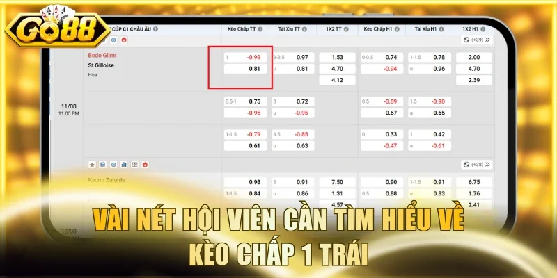 Vài nét hội viên cần tìm hiểu về kèo chấp 1 trái